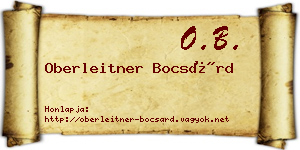 Oberleitner Bocsárd névjegykártya